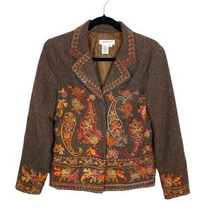 Embroidered Coldwater Creek blazer jacket